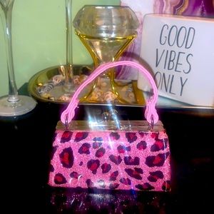 💖Pink Shimmer Cheetah Purse🖤